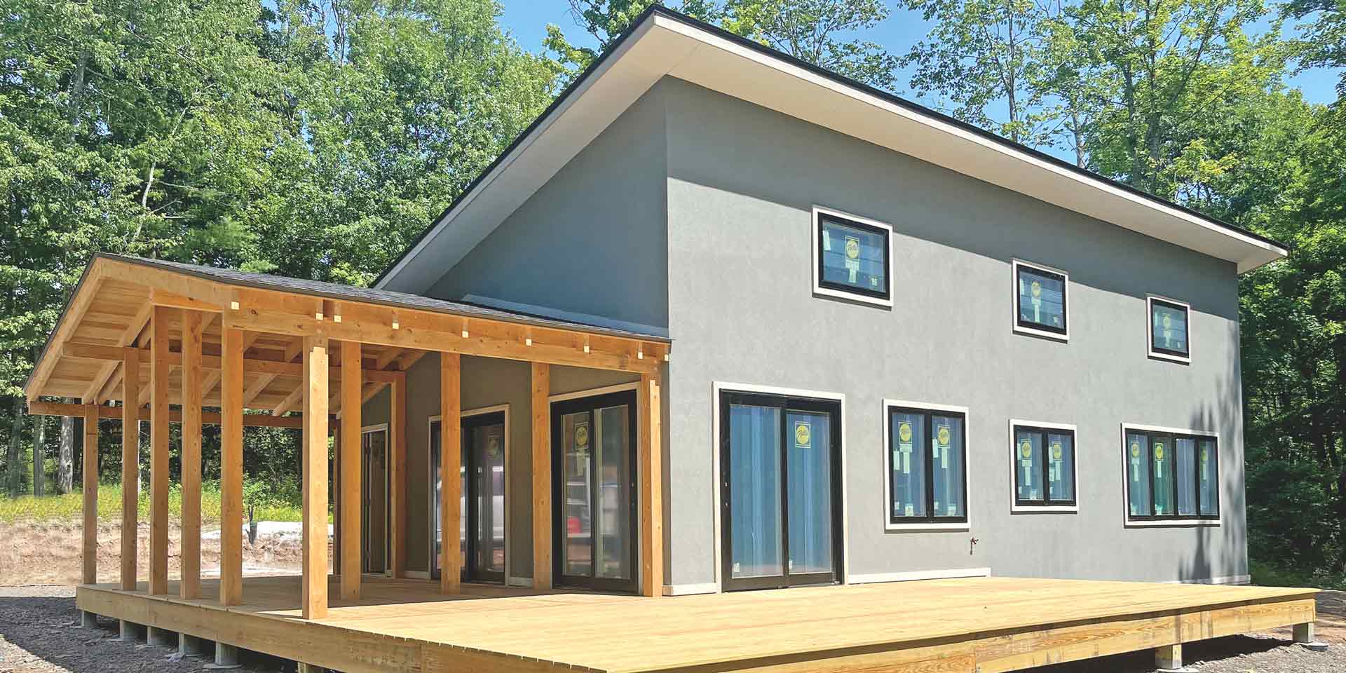 Net Zero Carbon Neutral Home Exterior South Facade