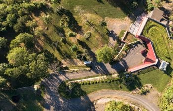 Aerial View of Earth Sheltered Home in Kingston, NY