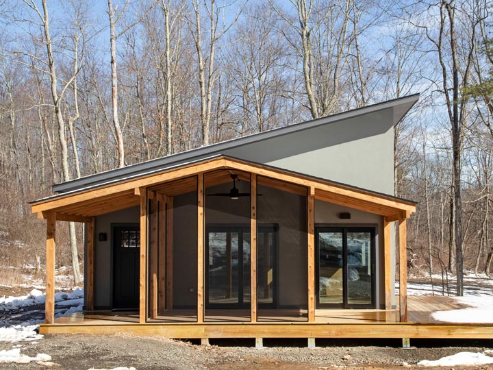 View of Screened Porch with Triple Glazed Doors