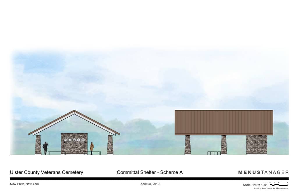 Ulster County Veterans Cemetery Committal Shelter Plan Drawings (color)