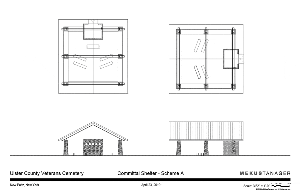 Ulster County Veterans Cemetery Committal Shelter Plan Drawings