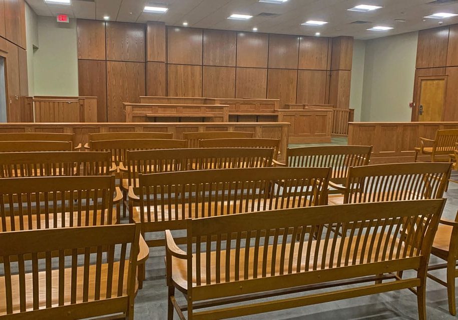 Custom-built court chamber and benches