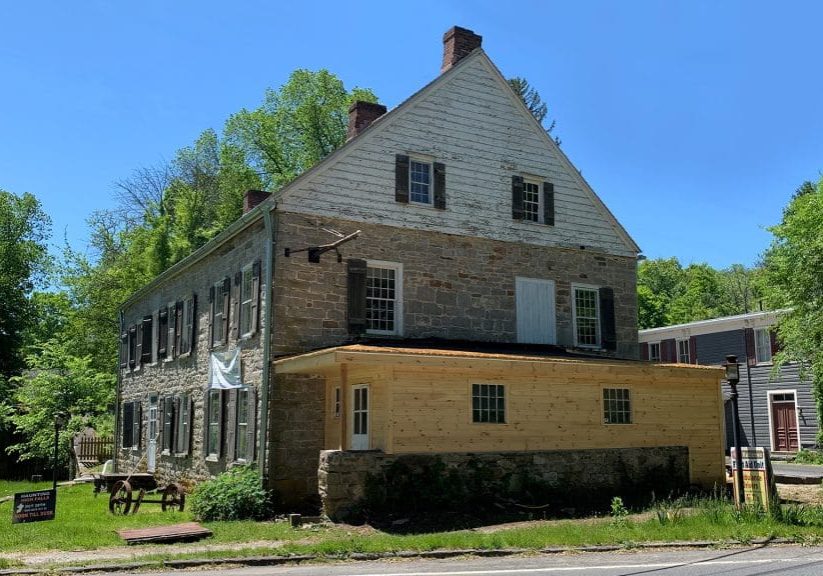 Depuy Canal House Front During Restoration