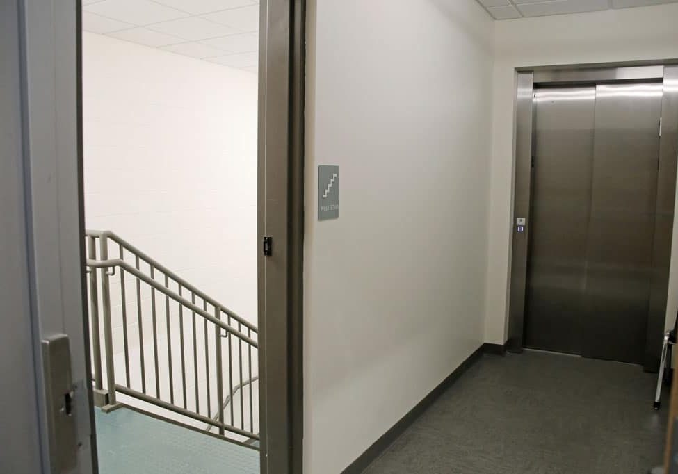 Stairwell and elevator for ADA access