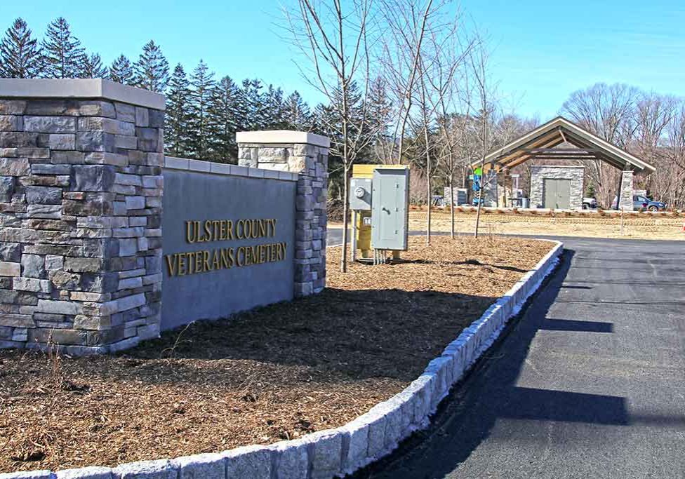 Ulster County Veterans Cemetery Entrance Sign and Committal Shelter