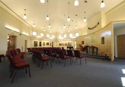 Main room of Unitarian Church.