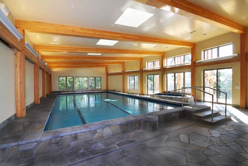 Image of stunning, indoor, heated and insulated swimming pool. 